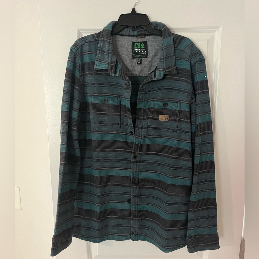 Striped flannel button up